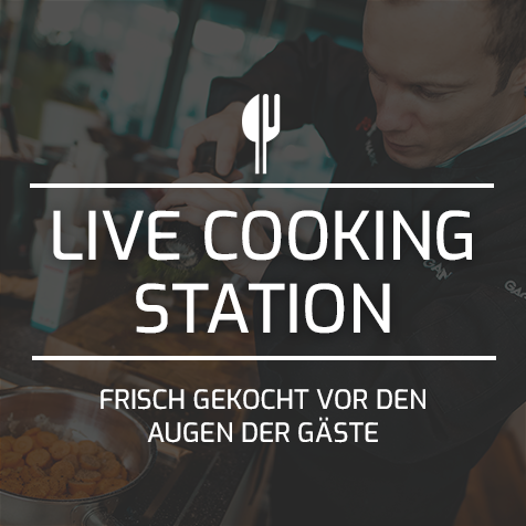 Live Cooking Station - Frisch gekocht vor den Augen der Gäste